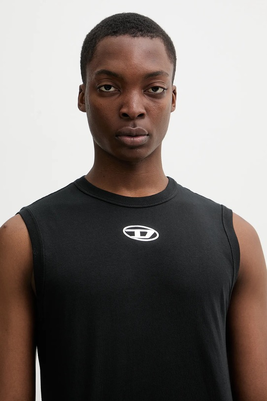 Diesel t-shirt bawełniany T-BISCO-IOD czarny A21743.0JMBB