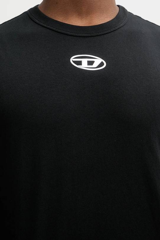 Diesel t-shirt bawełniany T-BISCO-IOD A21743.0JMBB czarny