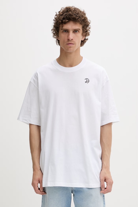 Odzież Diesel T-shirt męski bawełniany T-BOGGY-V2 A22481.0PLAT biały