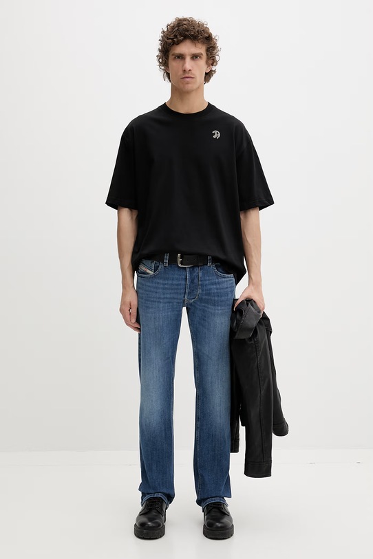 Diesel T-shirt męski bawełniany T-BOGGY-V2 A22481.0PLAT czarny SS26