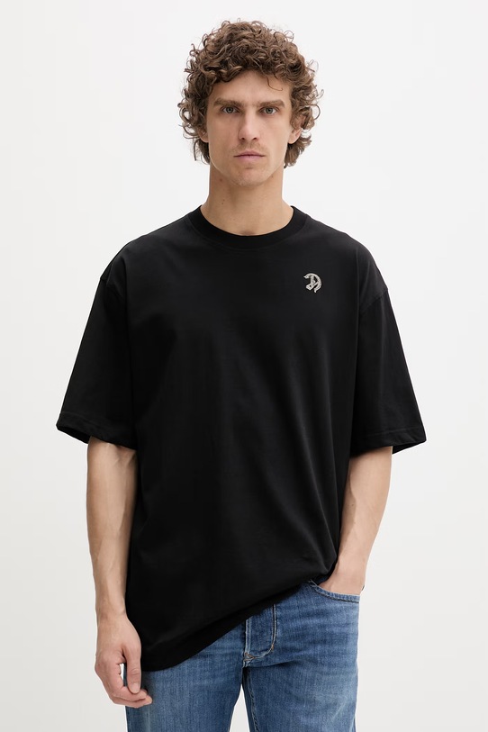 Odzież Diesel T-shirt męski bawełniany T-BOGGY-V2 A22481.0PLAT czarny