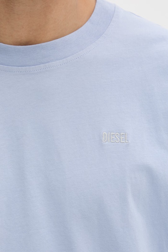 Diesel T-shirt męski bawełniany T-BOGGY-V3 A22482.0PLAT niebieski