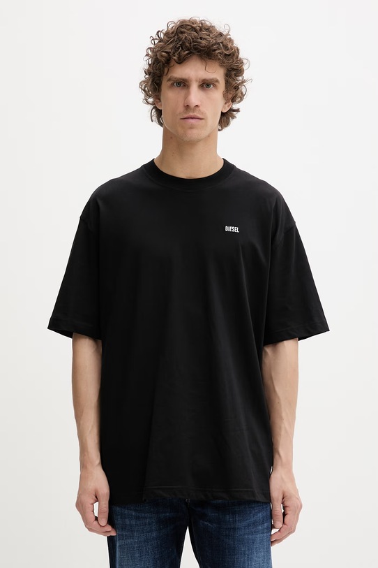 Odzież Diesel T-shirt męski bawełniany T-BOGGY-V3 A22482.0PLAT czarny