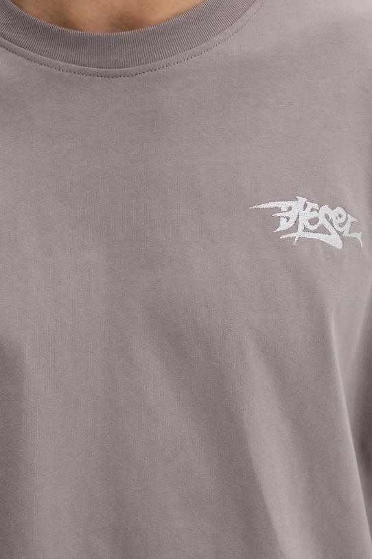 Diesel t-shirt męski bawełniany T-BOGGY-V5 A22500.0PLAT szary
