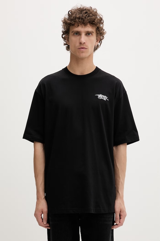 Odzież Diesel t-shirt męski bawełniany T-BOGGY-V5 A22500.0PLAT czarny