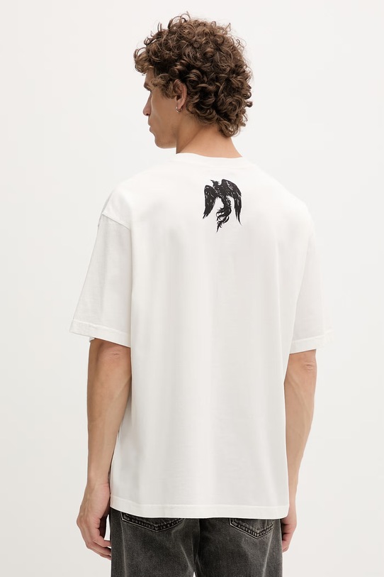 Odzież Diesel t-shirt męski bawełniany T-BOGGY-V6 A22505.0WICU beżowy