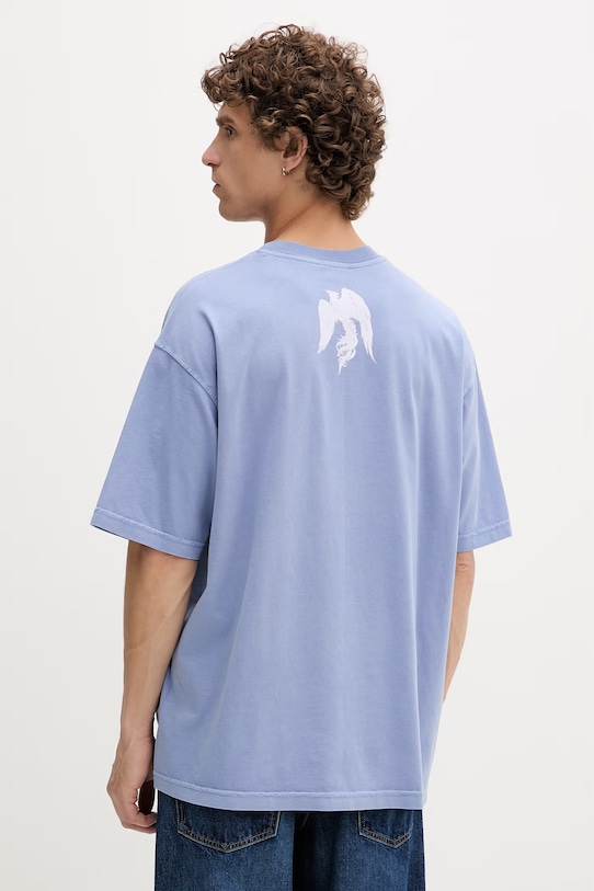 Odzież Diesel t-shirt męski bawełniany T-BOGGY-V6 A22505.0WICU niebieski