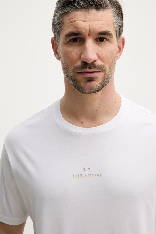 Paul&Shark t-shirt bawełniany biały 99311008