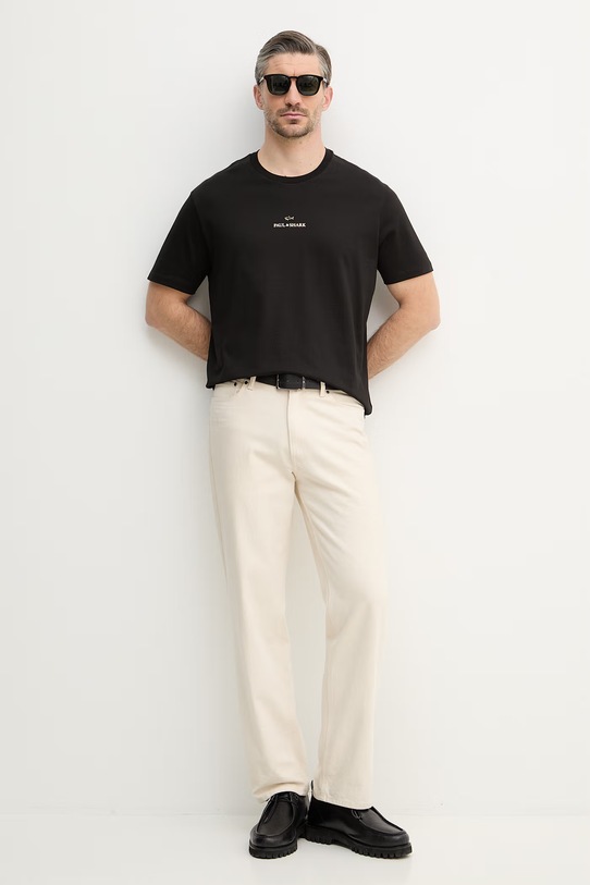 Paul&Shark t-shirt bawełniany 99311008 czarny SS26