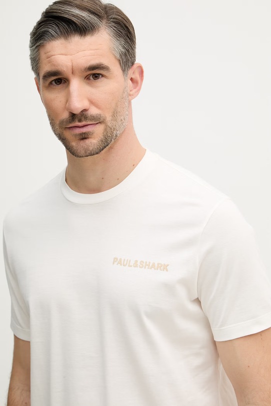 Paul&Shark t-shirt bawełniany beżowy 26411010