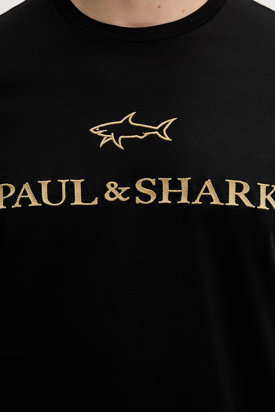 Paul&Shark t-shirt bawełniany 26411017 czarny