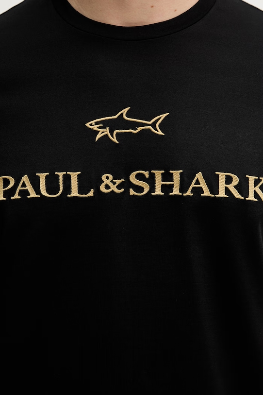 Paul&Shark t-shirt bawełniany 26411017 czarny