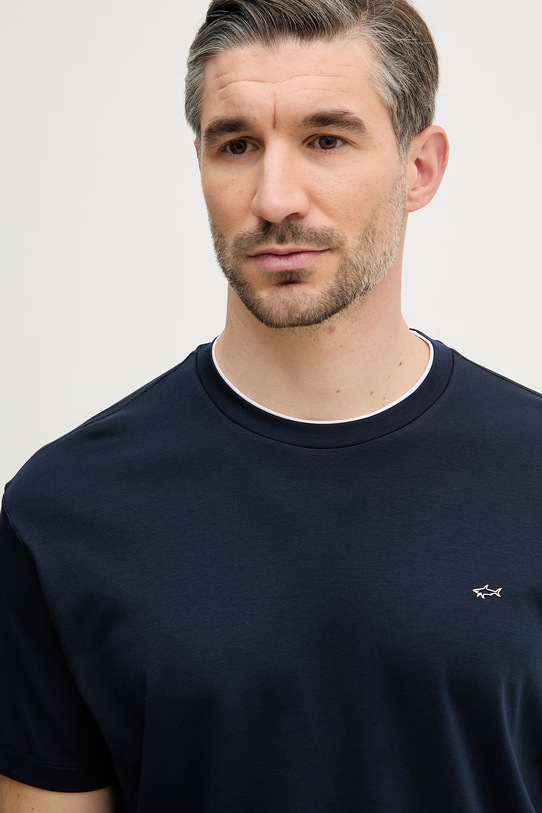 Paul&Shark t-shirt bawełniany granatowy 26411036
