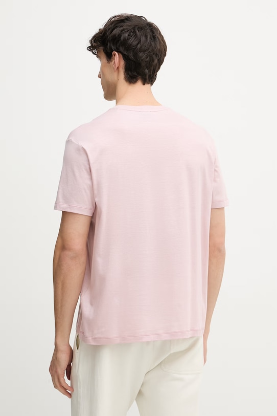 Odzież Paul&Shark T-shirt męski z lyocellem 26411041 różowy