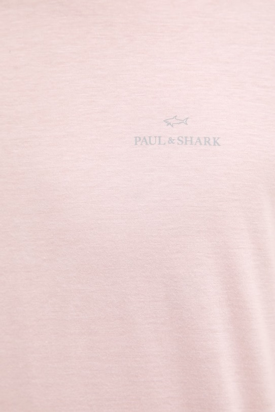 Paul&Shark T-shirt męski z lyocellem 26411041 różowy