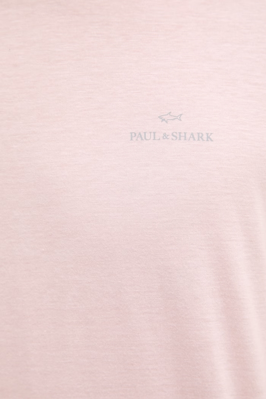 Paul&Shark T-shirt męski z lyocellem 26411041 różowy