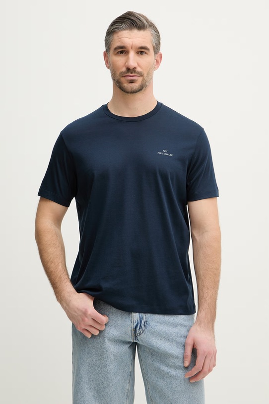 Paul&Shark t-shirt nadruk granatowy 26411041