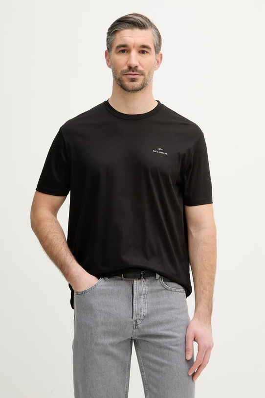 Paul&Shark t-shirt nadruk czarny 26411041