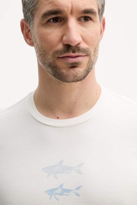 Paul&Shark t-shirt bawełniany beżowy 26411048