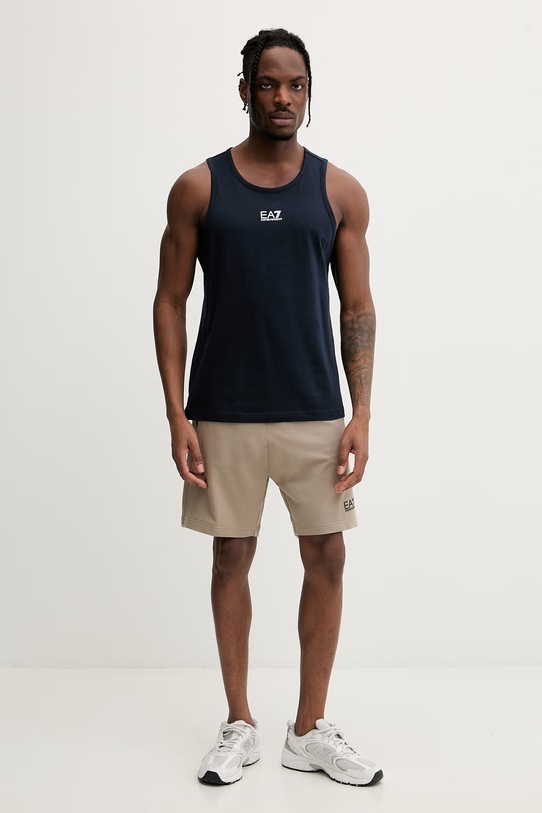 EA7 Emporio Armani top męski bawełniany AF10375.7M000295 granatowy SS26