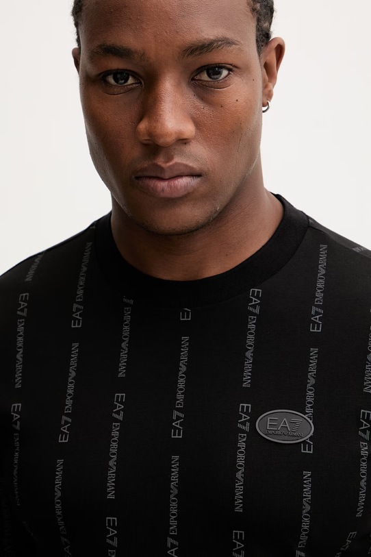 EA7 Emporio Armani t-shirt bawełniany czarny AF12874.7M001391