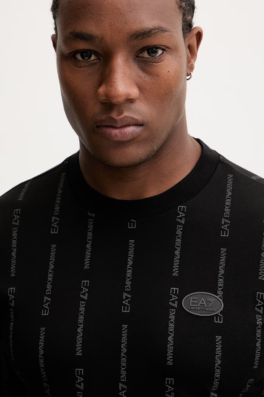 EA7 Emporio Armani t-shirt bawełniany czarny AF12874.7M001391