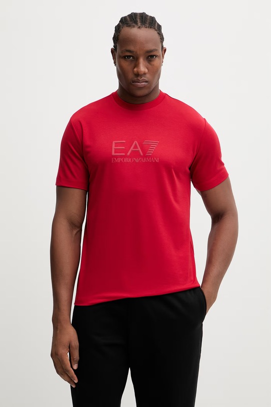 EA7 Emporio Armani t-shirt aplikacja czerwony AF13862.7M001358