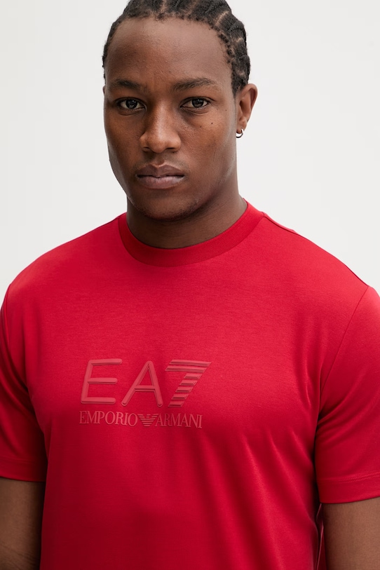 EA7 Emporio Armani t-shirt czerwony AF13862.7M001358