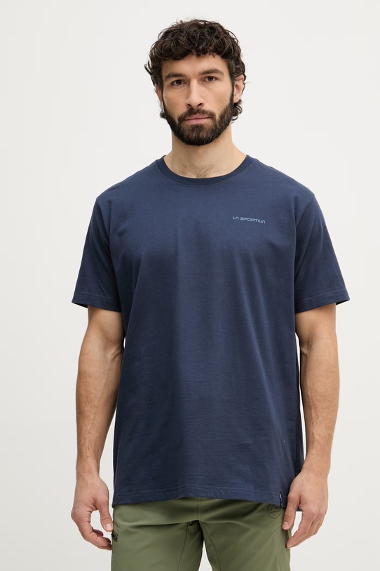 Ρούχα La Sportiva t-shirt ανδρικό βαμβακερό Psychotomic ZACT260 σκούρο μπλε