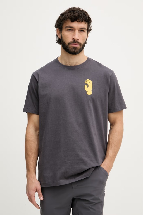 La Sportiva T-shirt αθλητικό ανδρικό βαμβακερό Crimp γκρί ZACT242