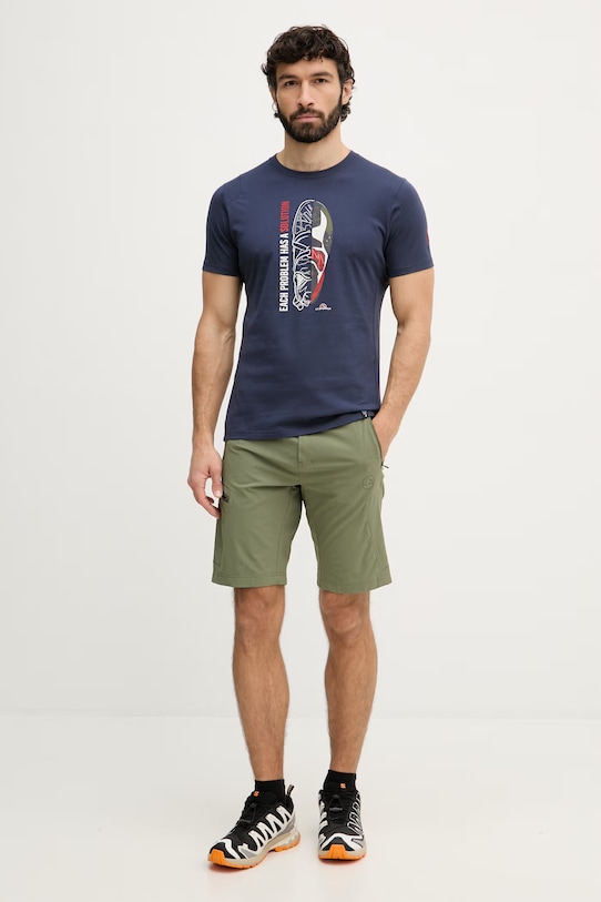 La Sportiva T-shirt αθλητικό ανδρικό βαμβακερό Solution ZACT175 σκούρο μπλε SS26