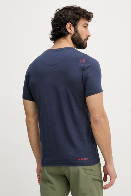 Ρούχα La Sportiva T-shirt αθλητικό ανδρικό βαμβακερό Solution ZACT175 σκούρο μπλε