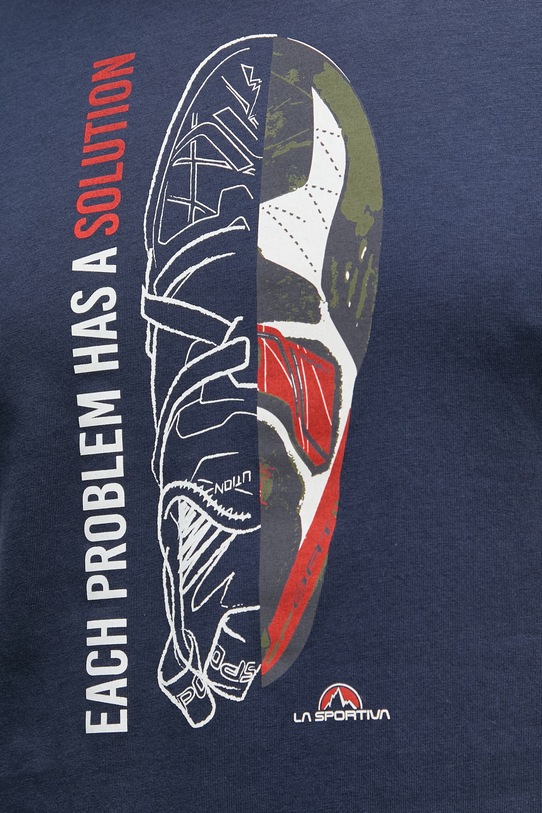 La Sportiva T-shirt αθλητικό ανδρικό βαμβακερό Solution ZACT175 σκούρο μπλε