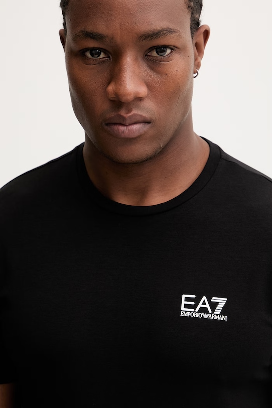 Μπλουζάκι EA7 Emporio Armani μαύρο PJVQZ.8NPT26