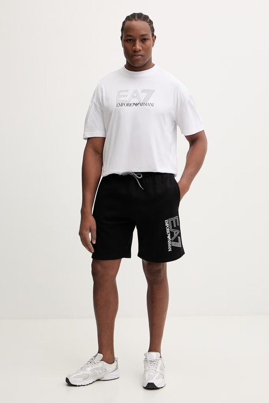 Βαμβακερό μπλουζάκι EA7 Emporio Armani AF10375.7M001309 λευκό SS26