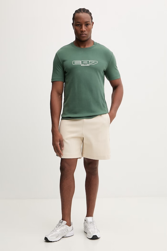 EA7 Emporio Armani t-shirt bawełniany AF10441.7M001498 zielony SS26
