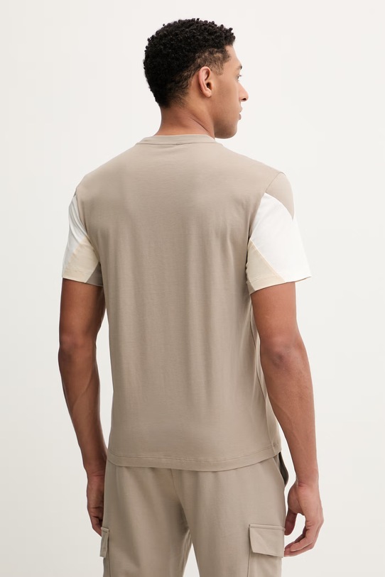 Ρούχα Βαμβακερό μπλουζάκι EA7 Emporio Armani AF12503.7M001603 καφέ