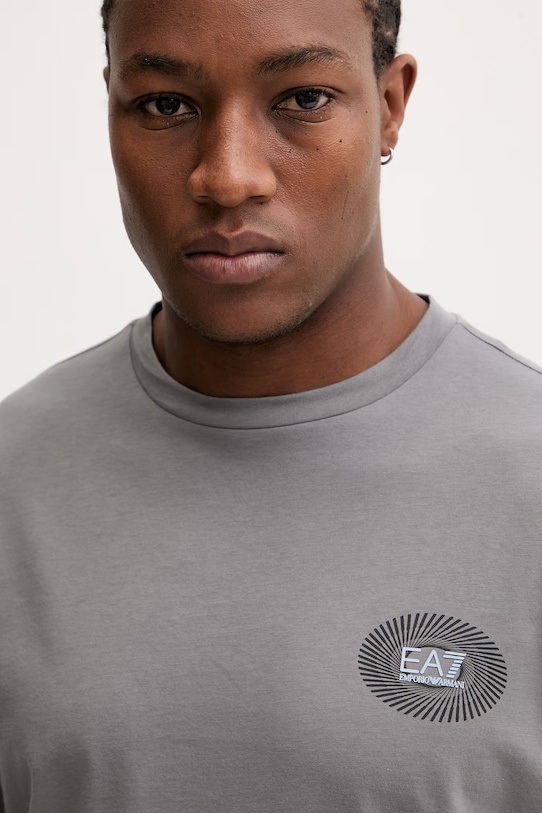 EA7 Emporio Armani t-shirt bawełniany szary AF22264.7M001419