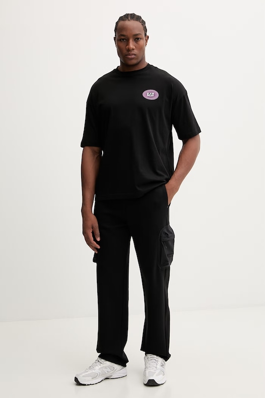 EA7 Emporio Armani t-shirt bawełniany AF22264.7M001419 czarny SS26