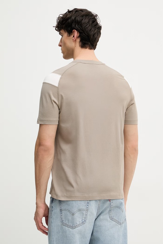 Odzież EA7 Emporio Armani T-shirt męski bawełniany AF10375.7M001624 brązowy