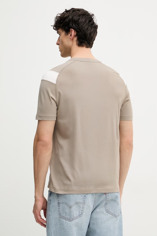 Odzież EA7 Emporio Armani T-shirt męski bawełniany AF10375.7M001624 brązowy