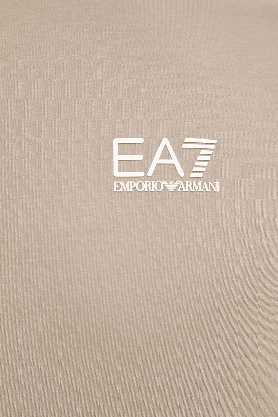 EA7 Emporio Armani T-shirt męski bawełniany AF10375.7M001624 brązowy