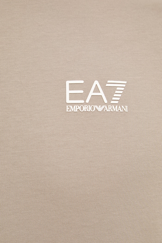 EA7 Emporio Armani T-shirt męski bawełniany AF10375.7M001624 brązowy
