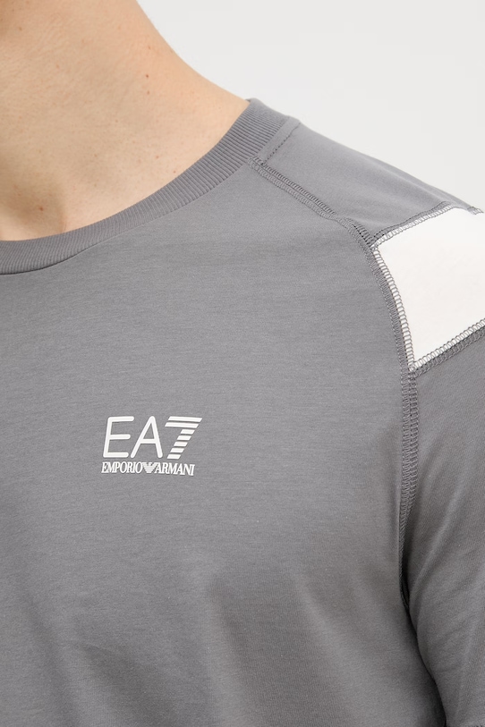 EA7 Emporio Armani T-shirt męski bawełniany AF10375.7M001624 szary