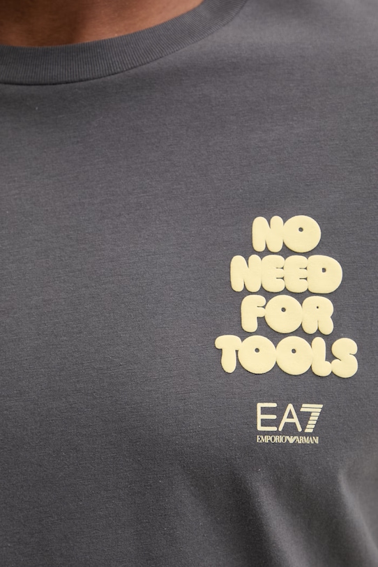 EA7 Emporio Armani t-shirt bawełniany AF13244.7M001398 szary