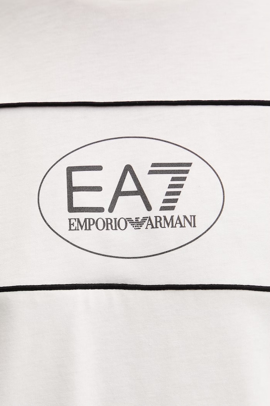 EA7 Emporio Armani T-shirt męski z bawełny AF16548.7M001494 beżowy