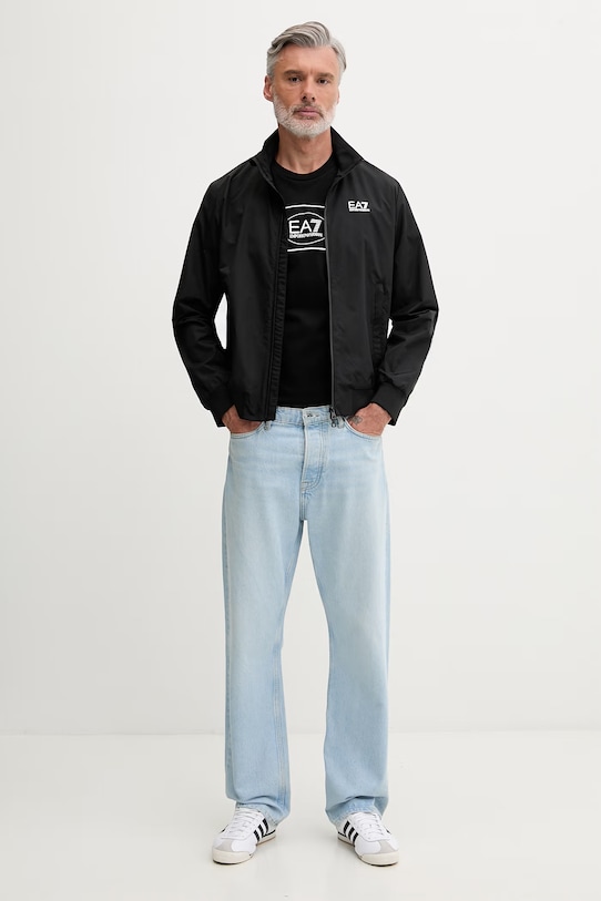 EA7 Emporio Armani T-shirt męski z bawełną AF16548.7M001494 czarny SS26