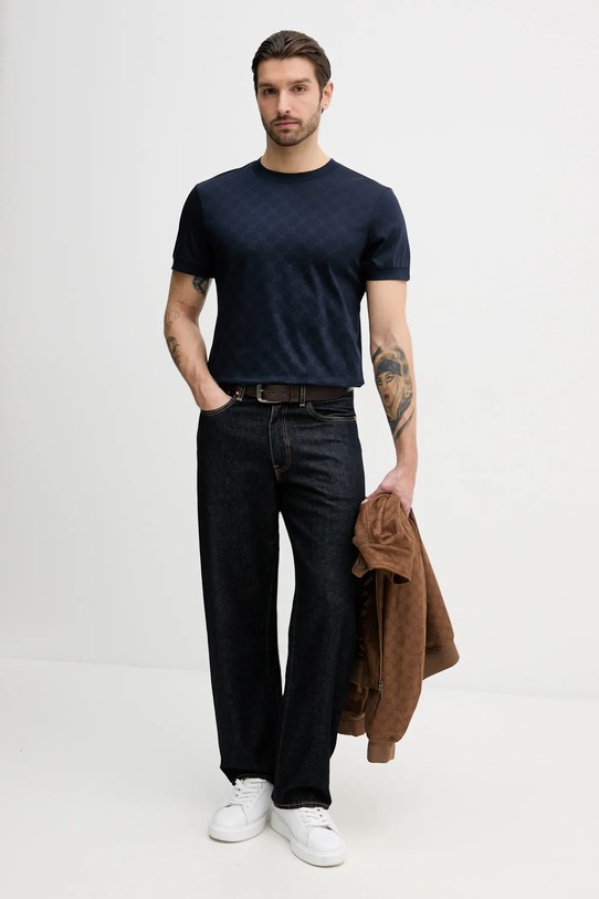 Joop! t-shirt bawełniany 30100492 granatowy SS26