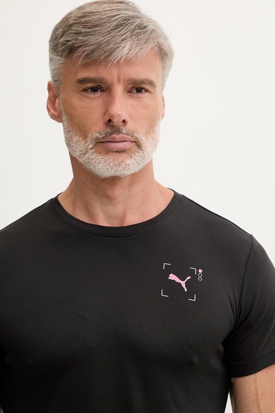 Puma T-shirt treningowy męski Illustration Graphic czarny 528446
