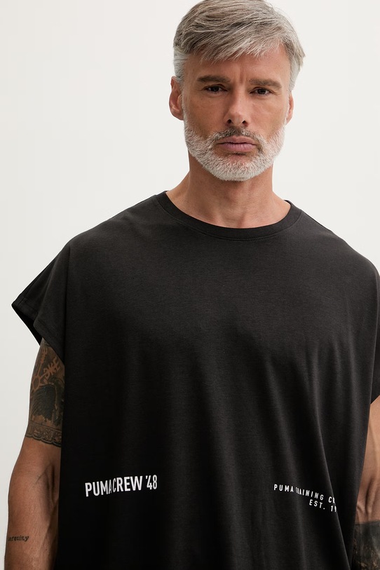 Puma T-shirt treningowy męski GRAPHIC CUTOFF czarny 528529